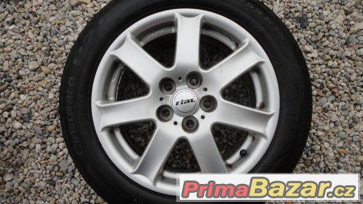 4x alu kola Rial R16 5x112 + 4x letní pneu 205/55/R16