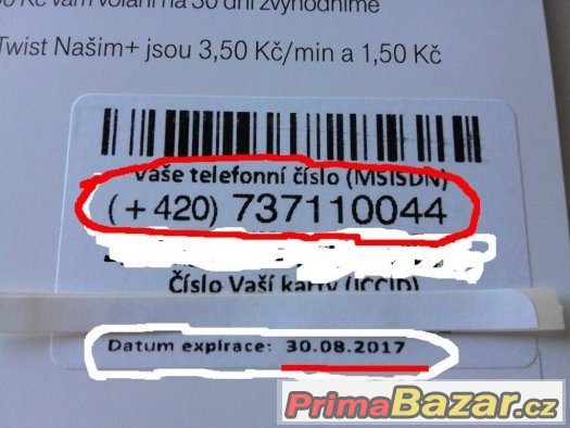 SIM karta 737 11 00 44, NOVÁ, NEAKTIVOVANÁ