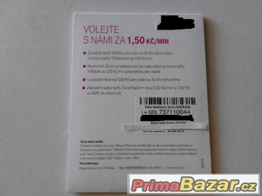 SIM karta 737 11 00 44, NOVÁ, NEAKTIVOVANÁ