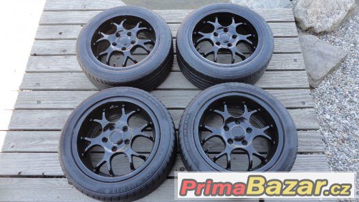 4x alu kola Borbet R16 5x120 + 4x letní pneu 205/50/R16