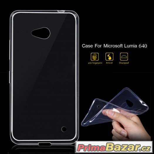 TPU Clear Cover pro telefon Lumia 640