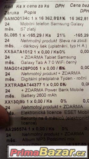 Nový nerozbaleny tablet Samsung galaxy tab A 7.0 wifi