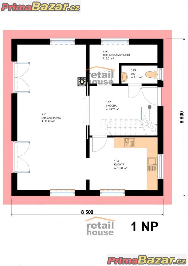 Rodinný dům Florida 4+kk, 123 m2