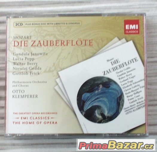 Kouzelná flétna  -  Mozart - 2 CD - NOVÉ