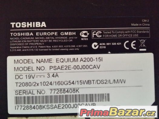 Toshiba EQUIUM A200-15L