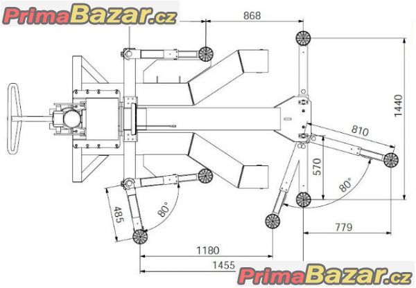 Jednosloupový zvedák  2500 kg paleták rv2020'