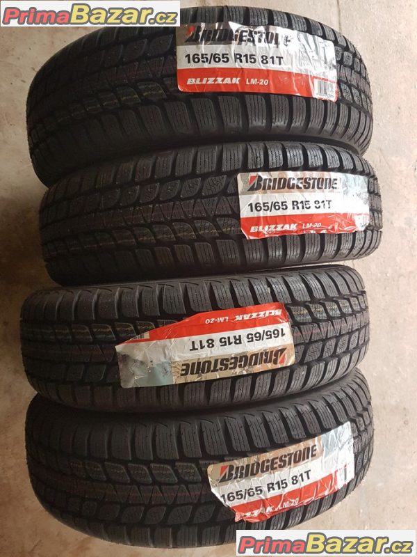 4xnove pneu Bridgestone blizzak lm20 165/65 r15 81t11