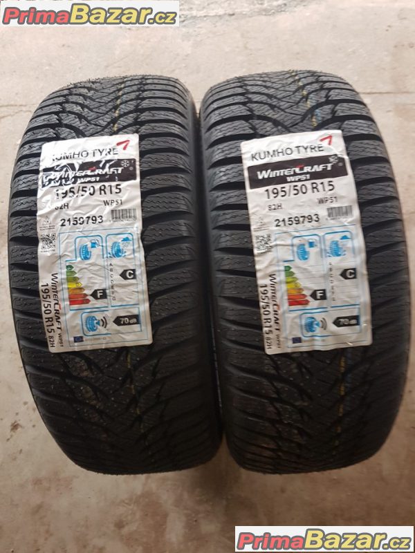 2xnove pneu Kumho tyre 1 wp51 195/50 r15 82h 14