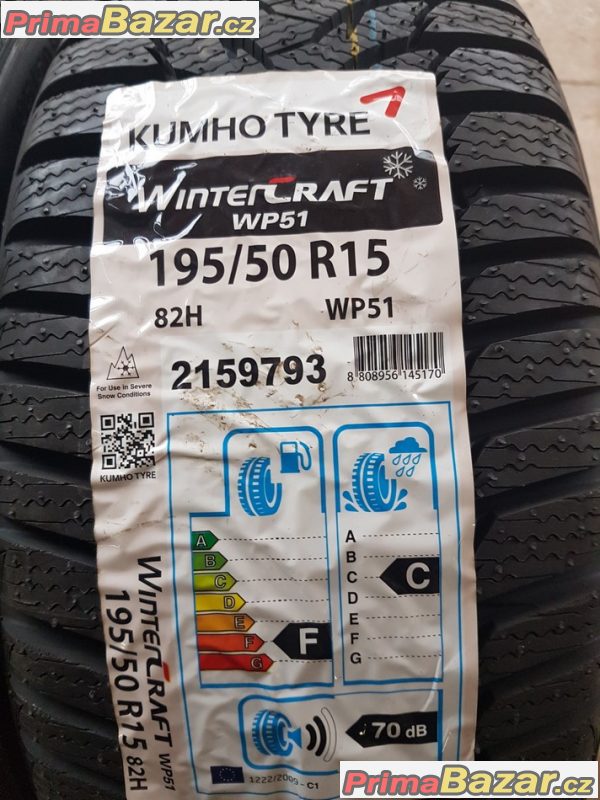 2xnove pneu Kumho tyre 1 wp51 195/50 r15 82h 14