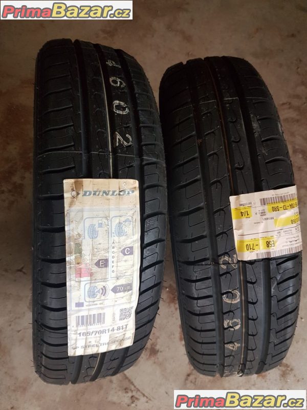 2xpneu nove Dunlop sp streetresponse 12 165/70 r14 81t