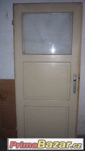 Dřevěné dveře masiv 80P 1/3 sklo