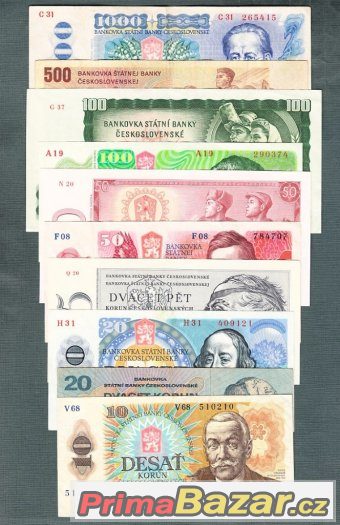 Staré bankovky - sestava 1961-1988 - 10kusů