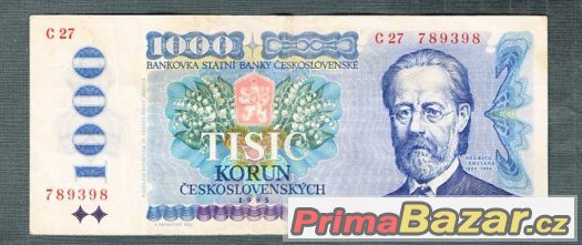 stare-bankovky-1000-kcs-1985-smetana