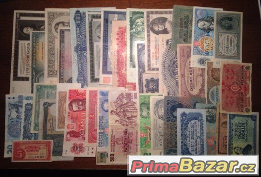 Sbírka staré bankovky 1919-1994 - 35kusů