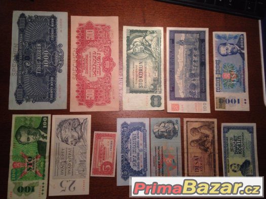 Sbírka staré bankovky 1919-1994 - 35kusů