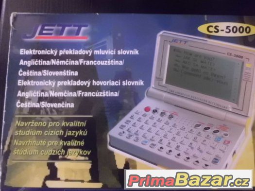 Elektronický překladový mluvící Slovník,JETT CS-5000 nepouži