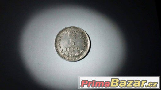 RU mince 5 krejcar 1859 M    R