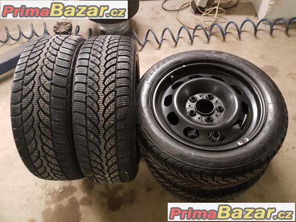 sada plechové disky BMW s pneu Bridgestone LM32 12