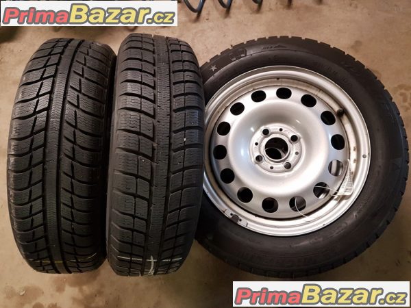 sada plechové disky Mini Cooper s pneu Michelin alpin A3 vzorek 95% 2151063 4x100 5.5jx15 is45