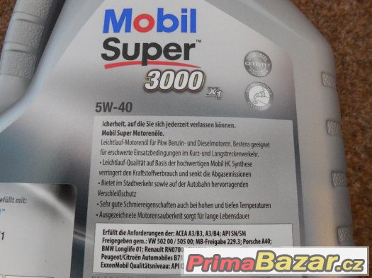 MOBIL 5W40 5L - motorový olej - ORIGINÁL BALENÍ