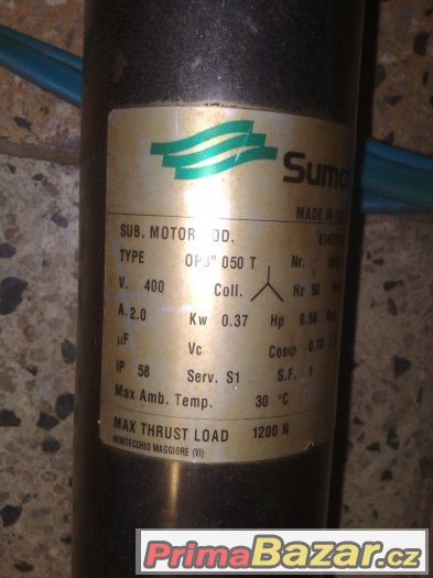 motor Sumoto k ponornému čerpadlu motor Sumoto k ponornému čerpadlu