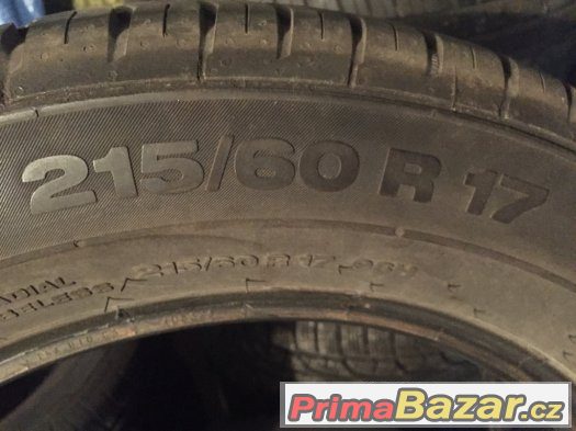 Prodám 4ks letních Continental  Premium C 2 215/60 R17 96H