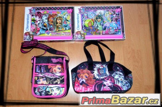 Monster High puzzle 250,500 dílků+kabelka + taška Monster