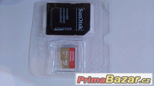 Scandisk extreme 64GB XC1+ SD adaptér