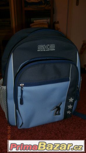 Batoh školní modrý - vyztužená záda - hezký