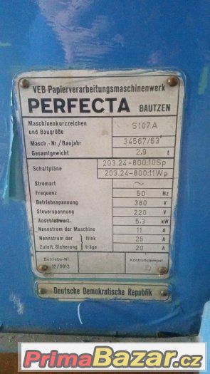 Řezačka Perfecta S 107 A