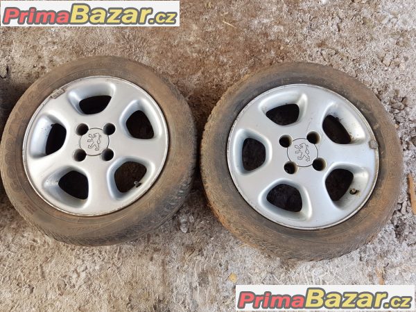 alu kola sada Peugeot 4x108 6jx15 et19 pneu Goodyear 195/55 r15