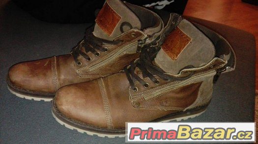Pánské zimní kožené boty 43 - Baťa