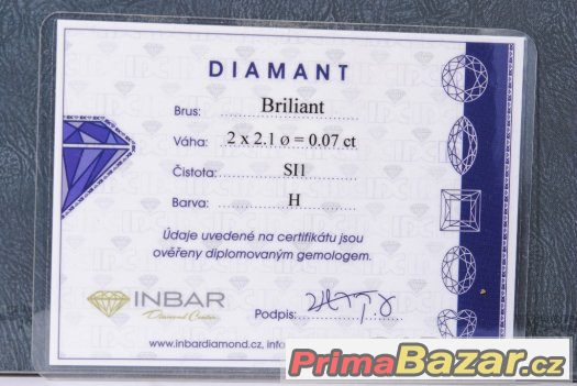 ZLATÉ NÁUŠNICE S DIAMANTEM – fotografie 4