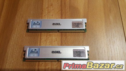 DDR2 RAM paměti GEIL 1GB 1024MB (2x512) s chladičem