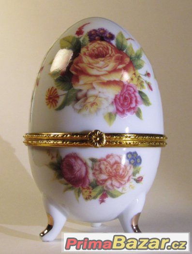 Porcelánové vejce ve stylu FABERGÉ – 12 cm.