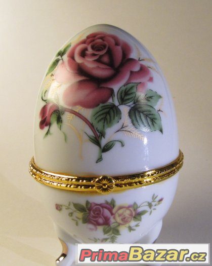 Porcelánové vejce ve stylu FABERGÉ – 12 cm.