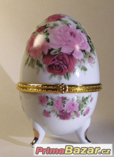 Porcelánové vejce ve stylu FABERGÉ – 12 cm.