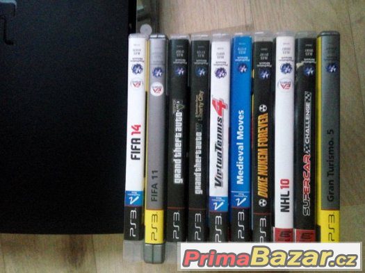 SONY Playstation 3 Slim 320GB +10her +pohybový senzor