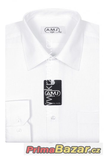 Pánská bílá košile AMJ velikost 39