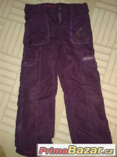 kalhoty fialove HELLO KITTY,vel.128,krasne,do skoly,oteplene