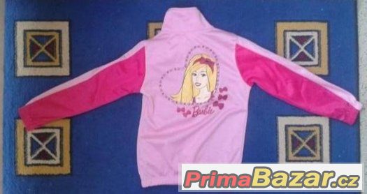 sportovni mikina zn.BARBIE/W.DYSNEY, na zip,zn.,vel.122-levn