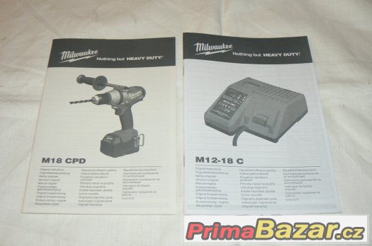 Nová  Milwaukee M18CPD (s příklepem), ČB