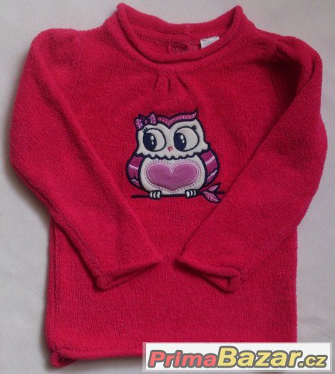Dětská mikinka, svetřík, se sovičkou, zn.Baby Club, vel.74 Dětská mikinka, svetřík, se sovičkou, zn.Baby Club, vel.74