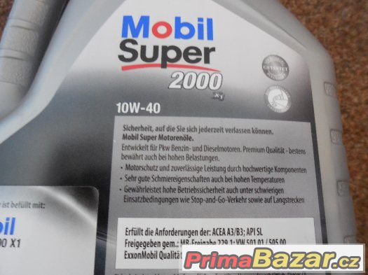 MOBIL 10W40 5L - motorový olej - ORIGINÁL BALENÍ