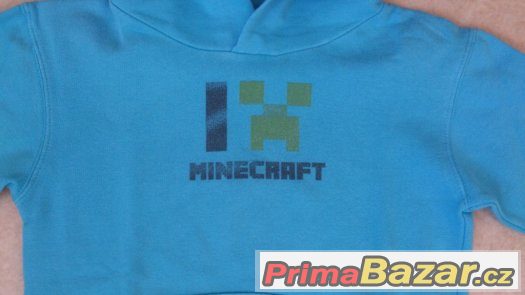 Chlapecká mikina s kapucí, Minecraft, vel.128 Chlapecká mikina s kapucí, Minecraft, vel.128