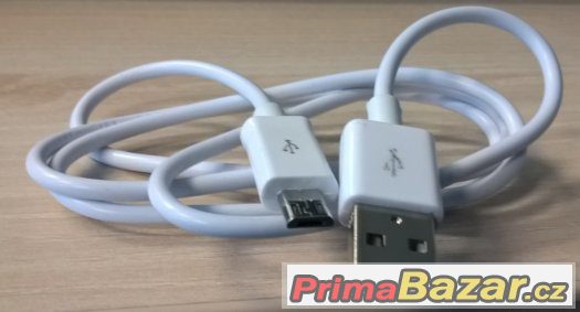 kabel USB - mikro 1m bílý, černý, svítící