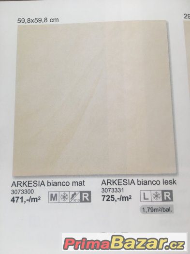 prodám luxusní keramickou dlažbu Arkésia formát 60x60