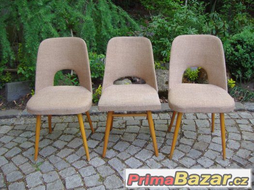 Retro židle / 3x brusel / design Oswald Haerdtl