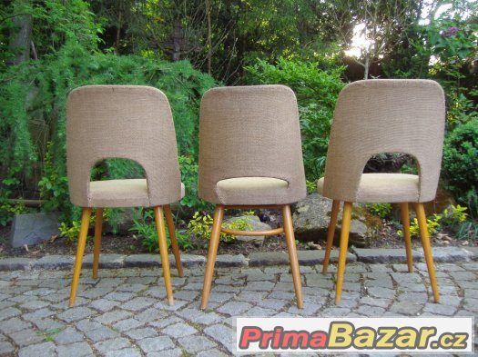 Retro židle / 3x brusel / design Oswald Haerdtl Retro židle / 3x brusel / design Oswald Haerdtl