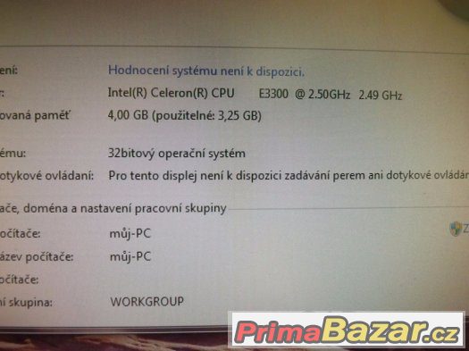 PC stolní 2jádro, 2,5 GHz, 4GB RAM, HDD300GB, 6xUSB